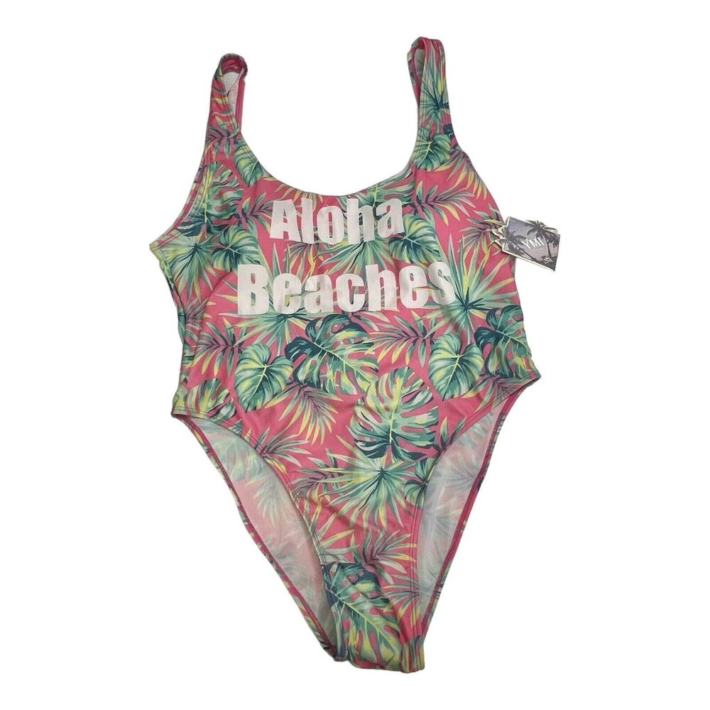 YMI Pink Tropical Swimsuit “Aloha Beaches” Bathing Suit